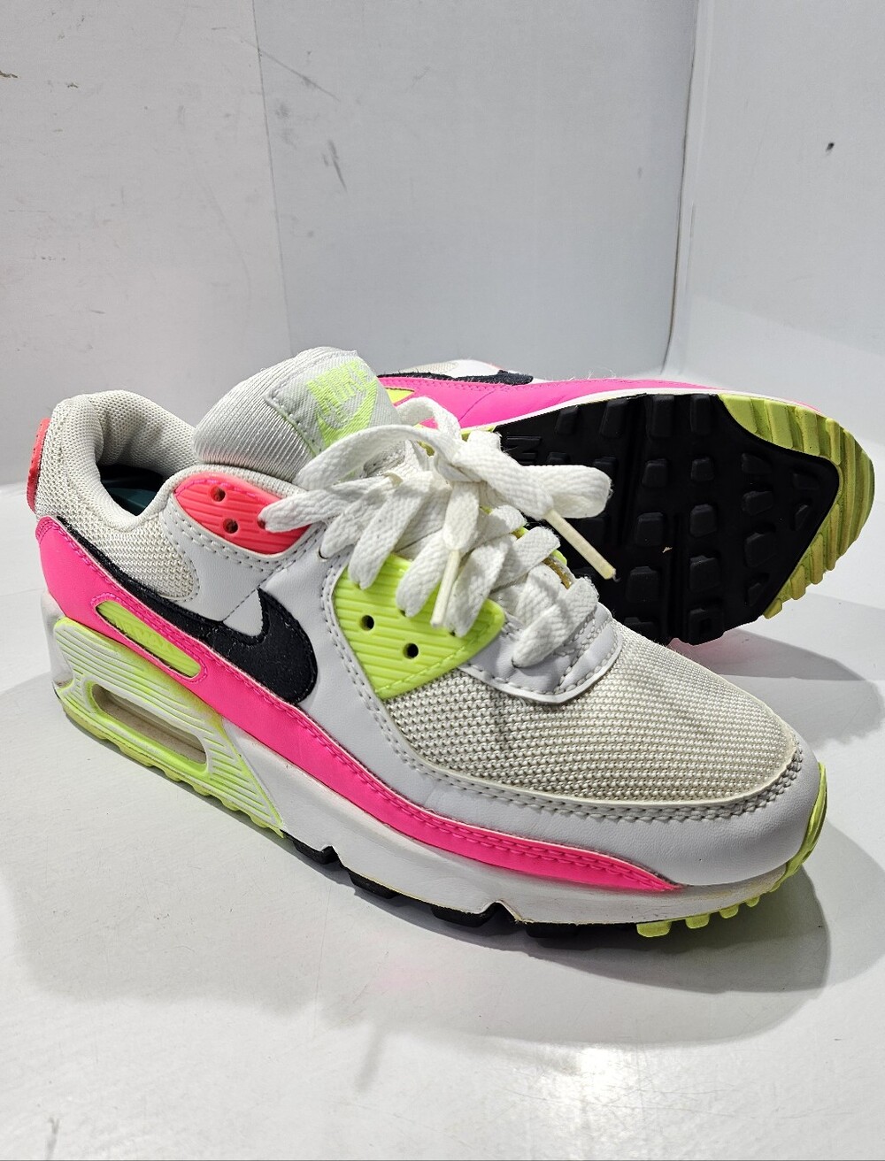 NIKE AIR MAX 90 PINK VOLT WOMEN'S SHOE SIZE 5.5 [CT1030-100] A2